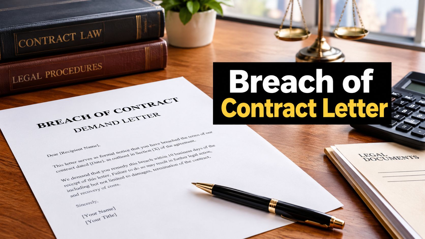 How to Write a Breach of Contract Letter in California